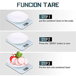 Bilancia da Cucina, 10Kg/1g Elettronica Digitale Alta Precisione...