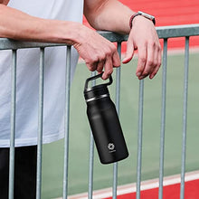 Carica l&#39;immagine nel visualizzatore di Gallery, Fjbottle Borraccia Termica in Acciaio Inox Sport, 600ML/950ML/1200ML Bottiglia Termica Senza BPA - Senza Perdite Borracce per Scuola, Palestra, Sport, Yoga, Ciclismo