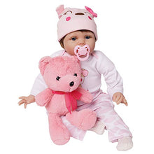 Carica l&#39;immagine nel visualizzatore di Gallery, Bambola Reborn Ragazza Bambina Femmina Silicone Vinile Vestiti Bianco e Rosa - Ilgrandebazar