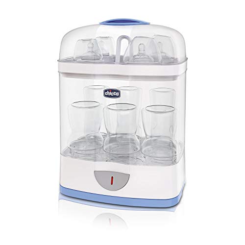 Chicco SterilNatural Sterilizzatore 2 in 1, Per 6 Biberon di 330 ml, Bianco