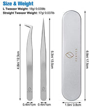 Carica l&#39;immagine nel visualizzatore di Gallery, FERYES Pinza a Punta Dritta e a Curva per Extension Ciglia con...