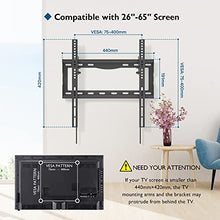 Carica l'immagine nel visualizzatore di Gallery, BONTEC Staffa TV per Televisori LCD LED Plasma Curvo da 26-65 Pollici, Ultrasottile Inclinabile Supporto TV da Parete fino a 55kg, Max VESA 400 x 400mm, Supporto TV Muro con Fascette per Cavi