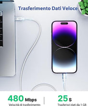 Carica l'immagine nel visualizzatore di Gallery, Cavo USB C a Lightning 1.8M Ricarica Tipo C, Carica Rapida Caricatore per iPhone 14 13 12 Pro Max Mini 11 SE 2020 X/XS Max/XR/8/7/6s/6 Plus 5s/5c/iPad