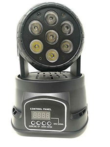 PROIETTORE LED RGB TESTA ROTANTE MOBILE EFFETTI DISCO 7 10W Led wash DMX - Ilgrandebazar