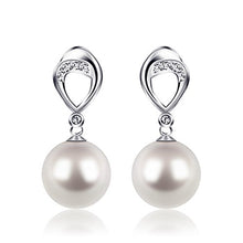 Carica l&#39;immagine nel visualizzatore di Gallery, Perla Orecchini Argento 925 D.Perlla Donne D&#39;acqua Dolce Coltivate a... - Ilgrandebazar