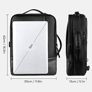 Gimars Upgrade Design 3 in 1 Zaino Messenger Bag per Computer Portatile Nero