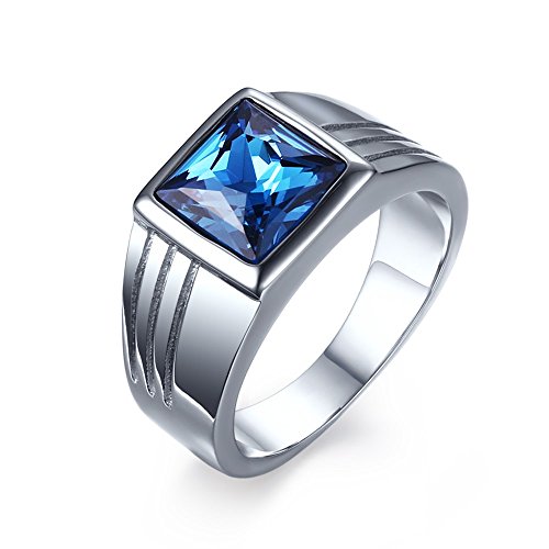 CARTER PAUL Anello di diamante blu dell'acciaio inossidabile stile punk... - Ilgrandebazar