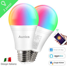 Carica l&#39;immagine nel visualizzatore di Gallery, Lampadina intelligente Aunics 2 Pezzi Smart per Alexa, Google...