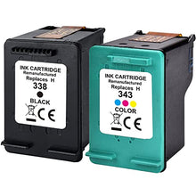 Carica l&#39;immagine nel visualizzatore di Gallery, CARTUCCE COMPATIBILI PER HP 338 XL NERO + 343 XL COLORE 338XL 343XL CARTUCCIA STAMPANTE DESKJET 460 5740 6540 9800 PHOTOSMART 2570 2575 2610 2710 7850 8150 8450