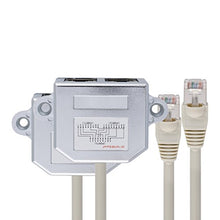 Carica l&#39;immagine nel visualizzatore di Gallery, kwmobile 2X Adattatore Splitter sdoppiatore - duplicatore Cavo Rete LAN 2x - Ilgrandebazar