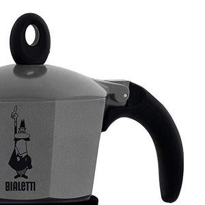 Bialetti Moka Induction, Caffettiera 3 Tazze , Acciaio 3 Tazze, Antracite - Ilgrandebazar