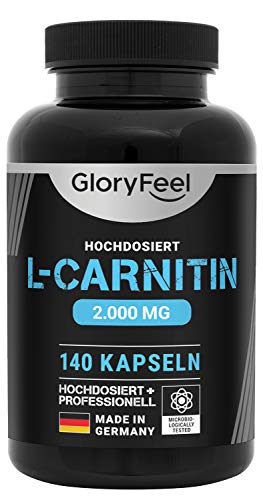 GloryFeel Sport Integratore L-Carnitina, 140 Capsule Vegan, 3.000 mg di Pura...