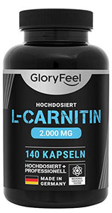 GloryFeel Sport Integratore L-Carnitina, 140 Capsule Vegan, 3.000 mg di Pura...