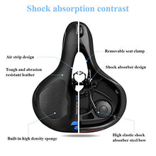 Carica l'immagine nel visualizzatore di Gallery, OKBONN Sella Bici,Sedile Bicicletta Ergonomica Comoda Impermeabile con Molla...