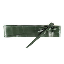 Carica l&#39;immagine nel visualizzatore di Gallery, MYB Cintura fusciacca donna in similpelle regolabile - taglia Verde Militare - Ilgrandebazar