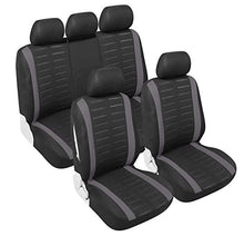 Carica l&#39;immagine nel visualizzatore di Gallery, Upgrade4cars Coprisedile Universale Auto Grigio Nero Set Copri-sedili Donna... - Ilgrandebazar