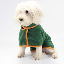 Carica l'immagine nel visualizzatore di Gallery, PETTOM Accappatoio Cane Gatto Morbida Abbigliamento S, Accappatoio-Verde