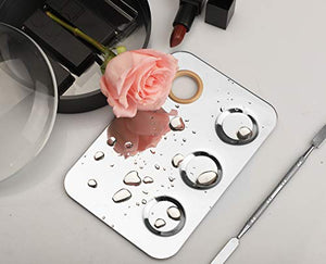 Prettydate tavolozza trucco 15 x 10 cm in acciaio inox, con spatola per... - Ilgrandebazar