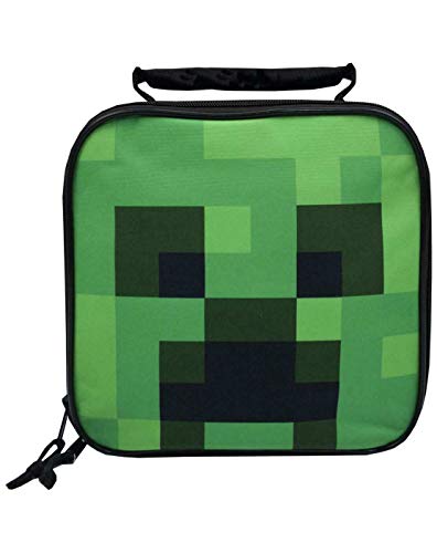 Borsa bambini Minecraft Creeper viso per bambini/ragazzi Lunch Box School
