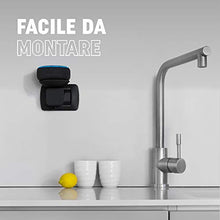 Carica l&#39;immagine nel visualizzatore di Gallery, Supporto compatto ECHO DOT per PRESA ITALIANA. Cavo nascosto, NO VITI o Nero
