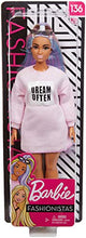 Carica l&#39;immagine nel visualizzatore di Gallery, Barbie- Fashionistas Bambola con Maglione Stampa, Capelli Viola e Occhiali... - Ilgrandebazar