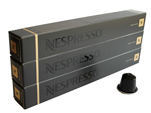 Nespresso Capsule nero nera - 30x Ristretto - Originali Nestlé - Espresso...