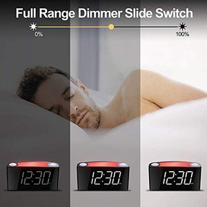 Sveglia Vibrante con Scuotitore da Letto, Suono Cicalino Cifre Bianche