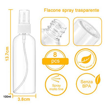 Carica l&#39;immagine nel visualizzatore di Gallery, ZITFRI Contenitori Spray Vuoti da 100 ml * 8 Pcs Bottigliette Vuote...