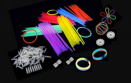 Braccialetti Fluorescenti Starlight Glowstick Disco, 100 Pezzi - Ilgrandebazar