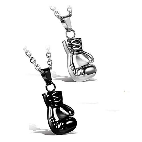 Jewelrywe Gioielli Collana con Pendente Ciondolo da Uomo Donna Argento + Nero - Ilgrandebazar