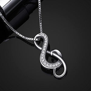 B.Catcher collana d'argento nota musicale con pendente S925 da donna... - Ilgrandebazar