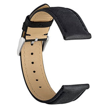 Carica l'immagine nel visualizzatore di Gallery, WOCCI Cinturino in Pelle Retro Compatibile con Molti Tipi di 20mm, Nero