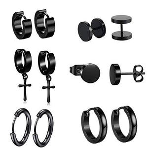 2pz Orecchini Huggie Cerchio A Spike In Acciaio Inox Per Uomo - Foto 8