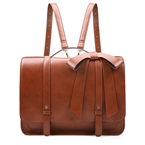ECOSUSI Borsa Messenger a Tracolla Vintage Zaini Casual Donna Marrone1