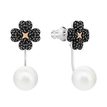 Carica l&#39;immagine nel visualizzatore di Gallery, Swarovski Orecchini Jacket Latisha, Cristallo Nero, da Donna, Mix Di... - Ilgrandebazar