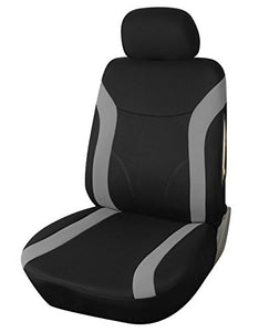 Upgrade4cars Copri-sedili Auto Universale Grigio Nero Set Copri-Sedile... - Ilgrandebazar