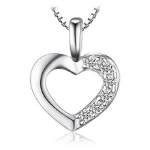 Carica l&#39;immagine nel visualizzatore di Gallery, JewelryPalace 0.06ct Cubic Zirconia Amore Cuore Ciondolo Collana Pendente... - Ilgrandebazar