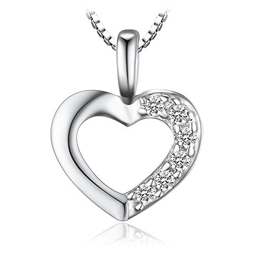 JewelryPalace 0.06ct Cubic Zirconia Amore Cuore Ciondolo Collana Pendente... - Ilgrandebazar