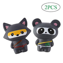 Carica l&#39;immagine nel visualizzatore di Gallery, Anboor 2 PC Squishies Ninja Jumbo Panda e Fox a risveglio Lento... - Ilgrandebazar