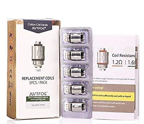 Justfog Resistenze di ricambio coil1.6 Ohm Confezione da 5 pz per Q16,Q16...