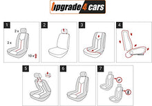Carica l&#39;immagine nel visualizzatore di Gallery, Upgrade4cars Coprisedili Anteriori Auto Universali B3 Negro - Anteriore - Ilgrandebazar