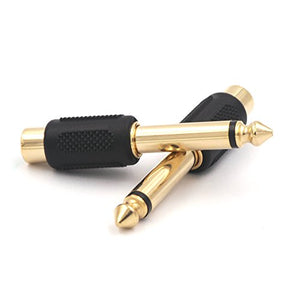 VCE 6 Pezzi Audio adattatore/connettore RCA jack maschio 6.3mm mono spina /...