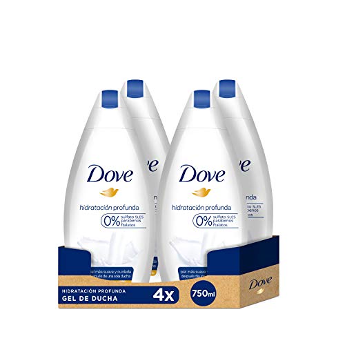 Dove Reichhaltiges Pflege Original - Bagnoschiuma idratante, Confezione da 4...