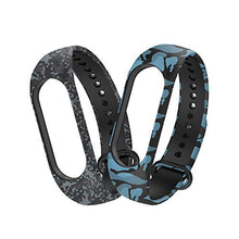 Carica l'immagine nel visualizzatore di Gallery, WD&amp;CD Cinturini Compatibile per Mi Band 3/ Tipo di Mimetico: Blu, Grigio