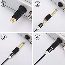 Carica l&#39;immagine nel visualizzatore di Gallery, VCE 6 Pezzi Audio adattatore/connettore RCA jack maschio 6.3mm mono spina /...
