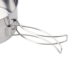 Carica l'immagine nel visualizzatore di Gallery, Juning 8pcs Campeggio pentole, Acciaio Inossidabile Portatile di pentole e...