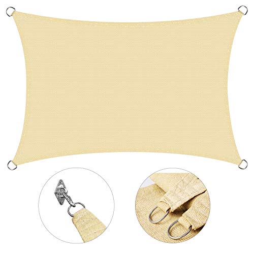 MVPower Tenda a Vela 2x4m Rettangolo, Parasole Esterno, Telo da