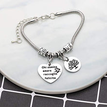 Carica l&#39;immagine nel visualizzatore di Gallery, Angelra Bracciale da Donna con Ciondolo In Acciaio,&quot;Chi Semina Amore... - Ilgrandebazar