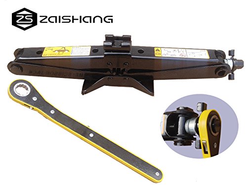 ZS ZAISHANG - 11-45CM 2T Cric a Pantografo con Cricchetto Nero