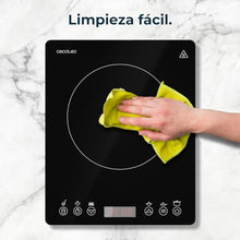 Carica l'immagine nel visualizzatore di Gallery, Cecotec Piastra di induzione portatile 1 Fuoco Full Magma Slim. 2000 W di potenza in 8 livelli, design in vetro ad alta resistenza, display touch, timer, facile pulizia